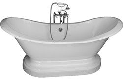 Pedestal Tub, Freestanding Faucets