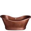 Oval Double Slipper Copper Tub