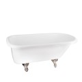 Traditional Freestanding Clawfoot Tub, No Faucet Holes