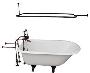 Clawfoot Tub, Freestanding Faucets, Shower Rod