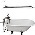 Clawfoot Tub, Freestanding Faucets, Shower Rod