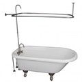 Clawfoot Tub with Shower & Shower Rod