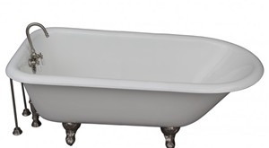 Clawfoot Tub with Shower & Shower Rod