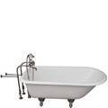 Freestanding Faucets, Hand Shower, Clawfoot in Satin Nickel