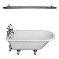 Deck Faucet with Hand Shower, Supplies, Shower Rod, Clawfoot Tub