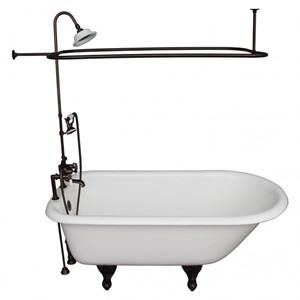 Deck Faucet with Hand Shower, Supplies, Shower Set, Clawfoot Tub