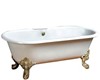 Cast Iron Bath with Rolled Rim and 2 Back Rests