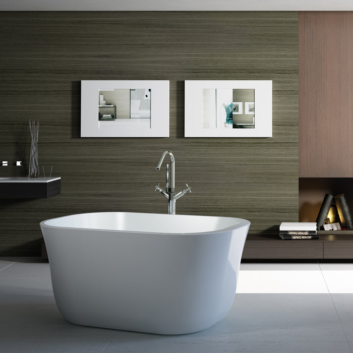 Rectangle Freestanding Tub with Curving Corners