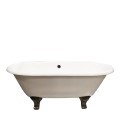 Double Roll Top Freestanding Bath with Modern Feet