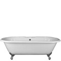 Double Roll Top Tub with Satin Nickel Feet