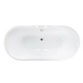 Oval Bath, Center-Side Drain, Faucet Deck, Faucet Holes