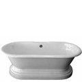 Double Roll Top Tub with Pedestal Base