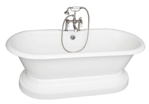 Pedestal Tub, Freestanding Faucets