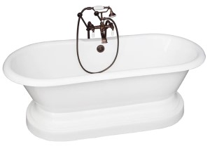 Pedestal Tub, Freestanding Faucets
