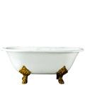 Double Roll Top Tub with Lion Paw Feet