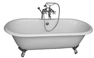 Clawfoot Tub, Floor Mount Faucets