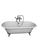 Clawfoot Tub, Rolled Rim, Freestanding Faucet