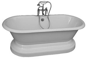 Pedestal Tub, Deck Mount Faucets