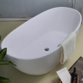 Modern Oval Bath with Clean Lines and Rounded Sides