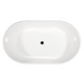 Top View, Oval Bath with Thin Rim and Center Drain
