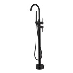 Round Style Floor Mount Tub Filler, Lever Handle