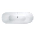 Top View, Oval Bath, Center-Side Drain