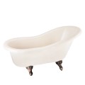 Bisque Slipper with End Drain, Oil Rubbed Bronze Claw Feet