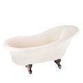 Bisque Slipper with End Drain, Oil Rubbed Bronze Claw Feet