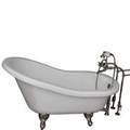 Slipper Bathtub with Freestanding Tub Filler