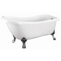 Slipper Bath with Curving Backrest and Lion Paw Feet