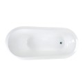 Top View, Oval Bath with End Drain