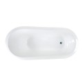 Top View, Oval Bath with End Drain