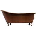 Copper Slipper, Clawfoot Tub with Hammered Finish