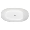 Top View, Oval Bath with Center Drain