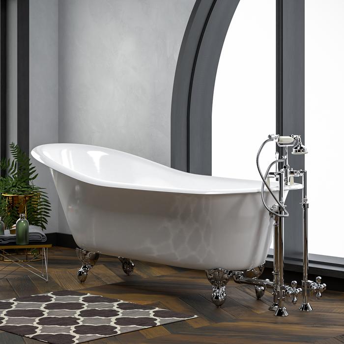 Icarus with No Faucet Holes, Freestanding Tub Faucet