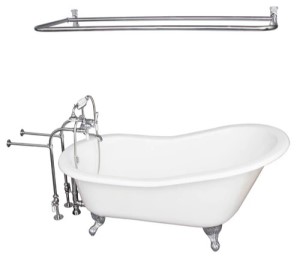 Freestanding Faucets, Hand Shower, D Shower Rod, Slipper Clawfoot