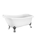 Slipper Bath with Curving Backrest and Lion Paw Feet
