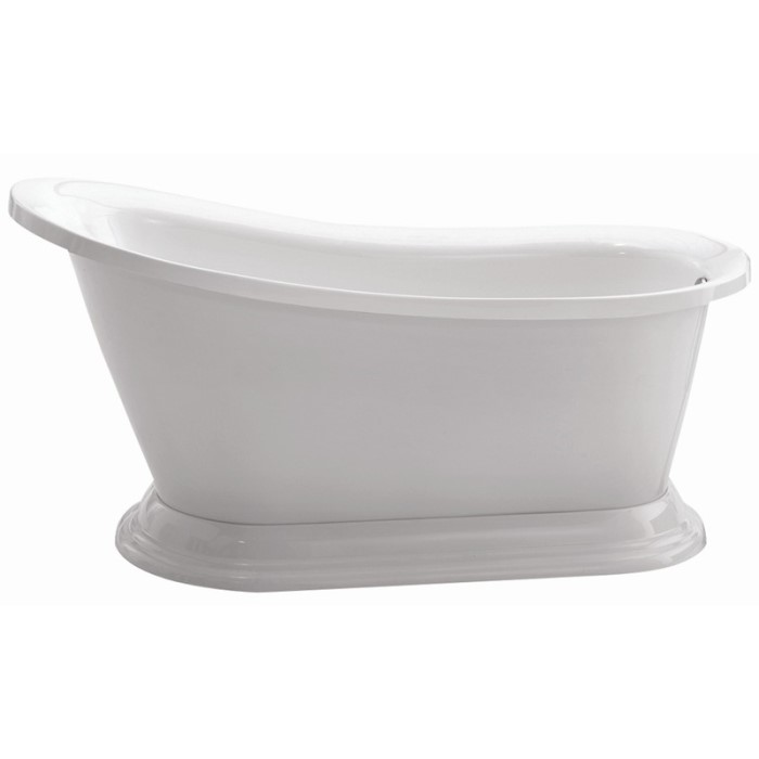 Traditional Freestanding Slipper Bath with Pedestal Base