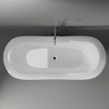 Oval Bath, Center Drain, Flat Rim in Center