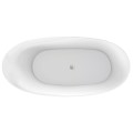 Top View, Oval Bath with Center Drain