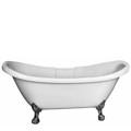 Double Slipper Tub with Tap Deck, Lion Paw Feet