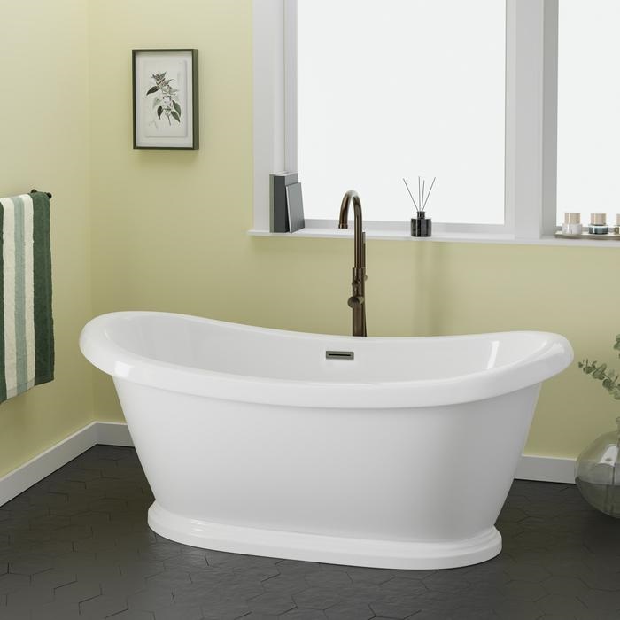 Double Slipper Freestanding Bath with Pedestal