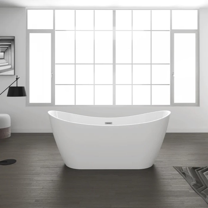 Modern Double Slipper Freestanding Bath