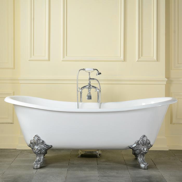 Nelson Double Slipper Shown with Freestanding Tub Faucet