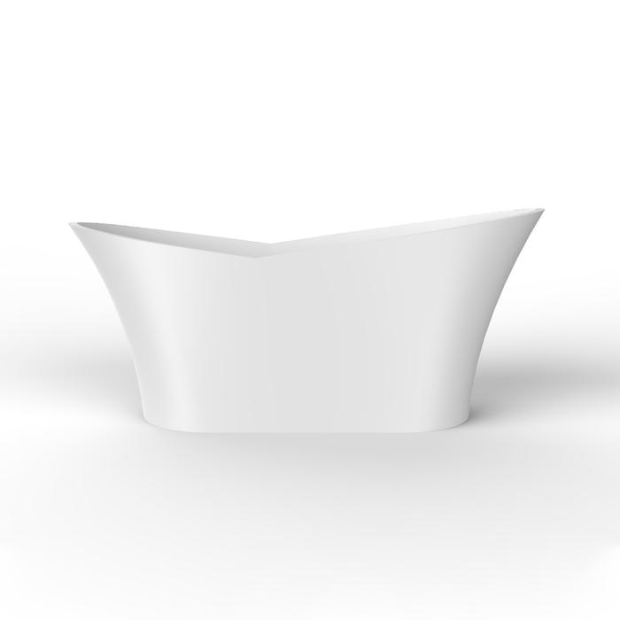 Oval Freestanding Bath with Raised Backs, Curving Rim with Angle