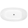 Top View, Oval Bath with Center Drain