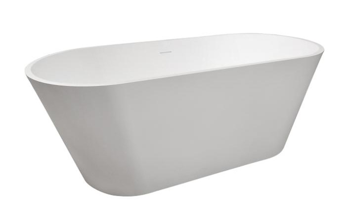 Contemporary Oval Bath with Angled Sides