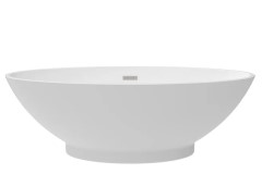 Modern Oval Freestanding Bath with Recessed Base