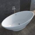Modern Oval Freestanding Bath with Recessed Base