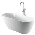 Modern Freestanding Bath with a Angled Rim